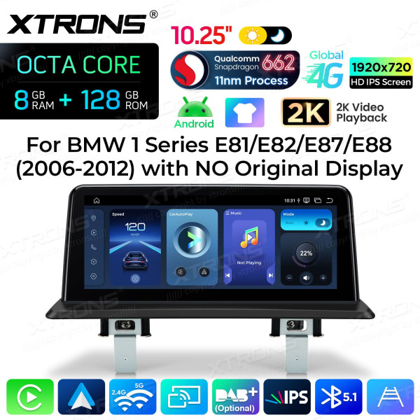 Xtrons | QBBH1487UNL | BMW 1er E87 | Snapdragon | 8 GB RAM | 128 GB | 10,25 Zoll