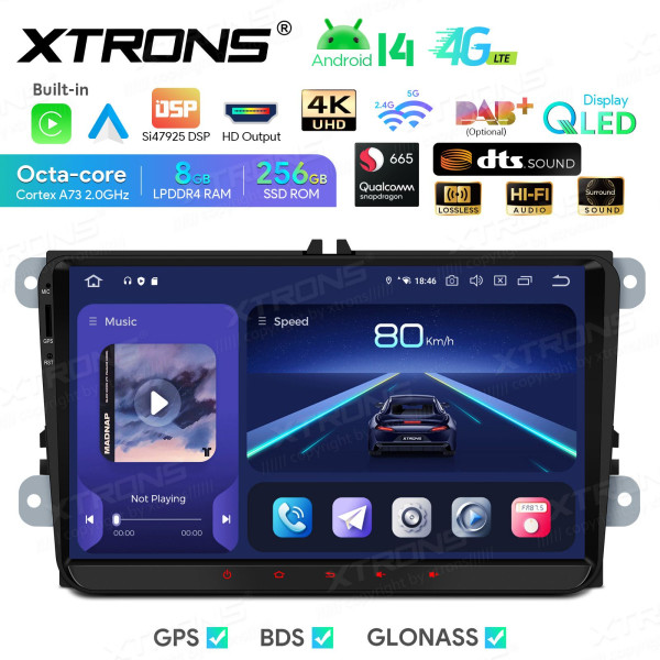 Xtrons | IQ94MTVP | VW/Skoda/Seat | Android 14 | Snapdragon | 8 GB RAM | 256 GB | 9 Zoll