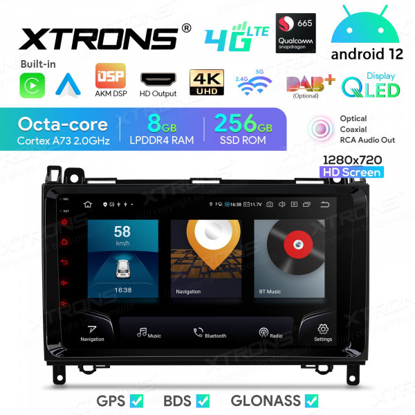 Xtrons Autoradio IQP92M245P | Mercedes-Benz | Android 12 | 8 GB RAM 256 GB ROM | SD665