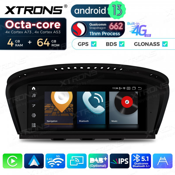 Xtrons QPBS8360C | BMW | E6x | E9x | CCC | CIC | Android 13 | SD 662 | 4 GB RAM | 64 GB ROM