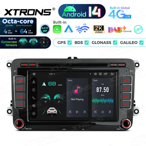 Xtrons | PX74MTVGS | VW/Skoda/Seat | Android 14 | 4 GB RAM | 7"