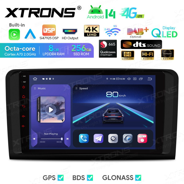Xtrons | IQP94M164P | Android 14 | Snapdragon | 8 GB RAM | 256 GB | 9"