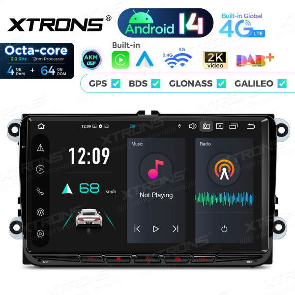Xtrons | PX94MTVDAB | VW/Skoda/Seat | Android 14 | 4 GB RAM | 9"