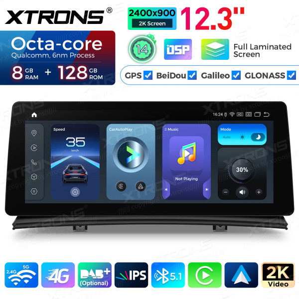 Xtrons | QGB24X3MK | BMW X3 E83 | Android 14 | Snapdragon 680 | 8 GB RAM | 128 GB | 12,3"