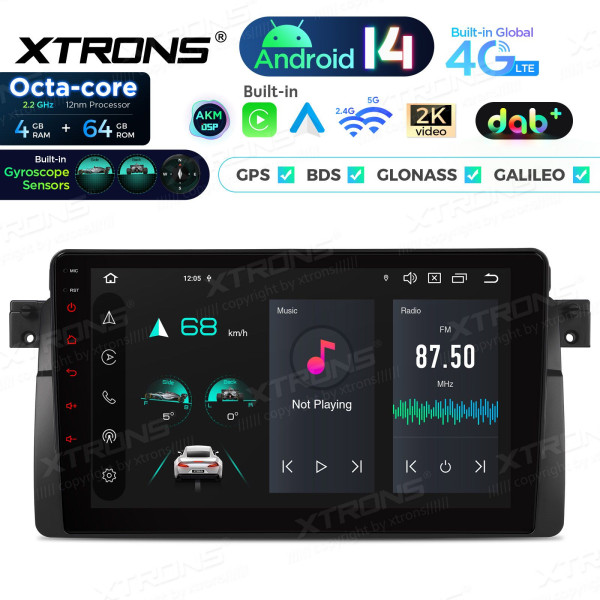 Xtrons | PXP9446BGDAB | Android 14 | 4 GB RAM | 64 GB | 9"