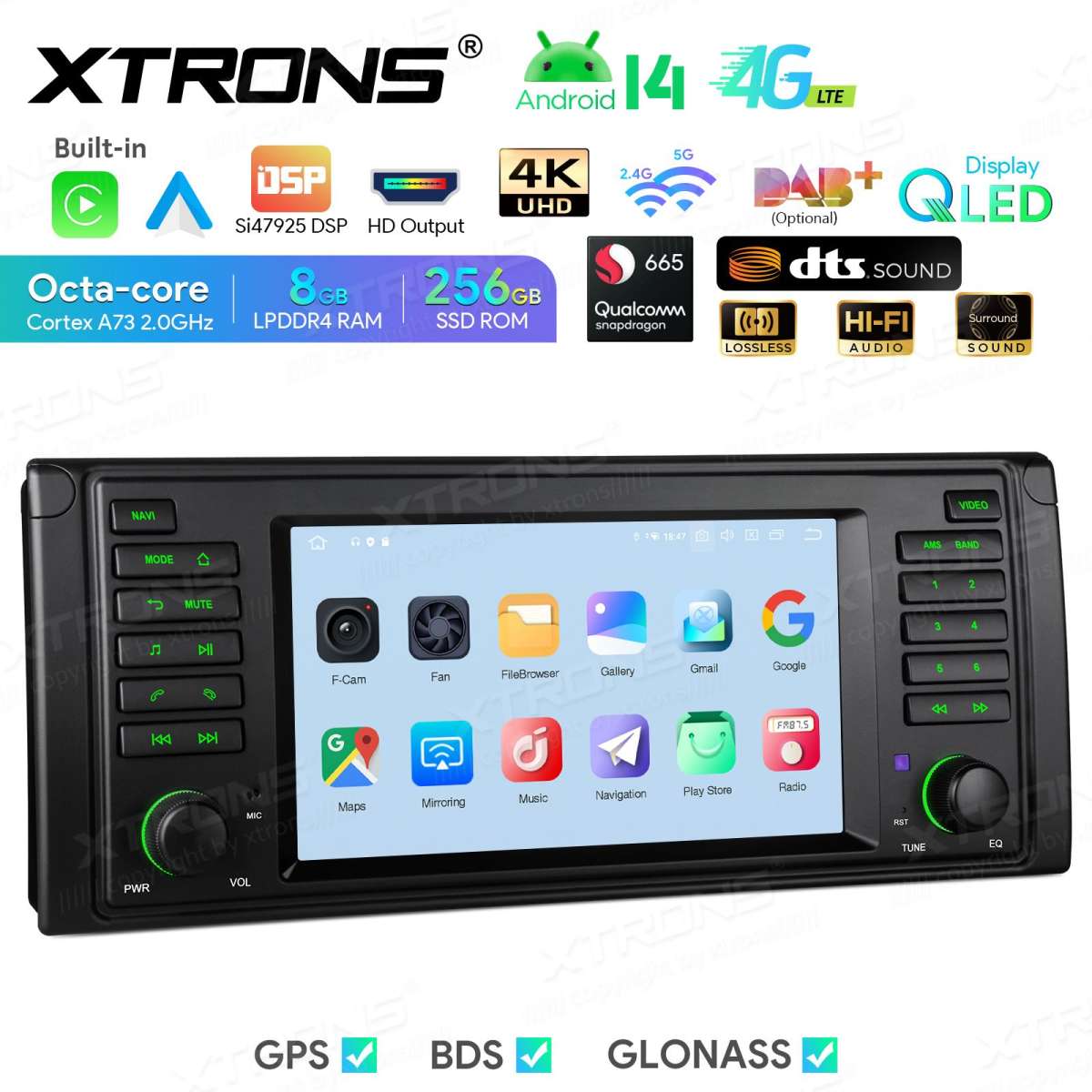 PRE-ORDER! Xtrons IQ7439IBUS | BMW | E39 E38 | Android 13