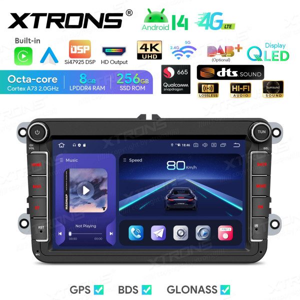 Xtrons | IQ84MTVP | VW/Skoda/Seat | Android 14 | Snapdragon | 8 GB RAM | 256 GB | 8"
