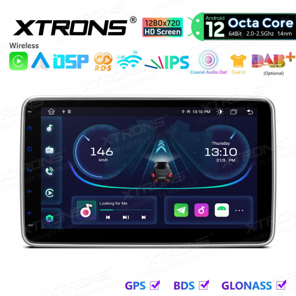 Xtrons DE123L 1-DIN Universal | 10,1" | Android 12 | Octa Core | 2GB RAM | 32GB ROM