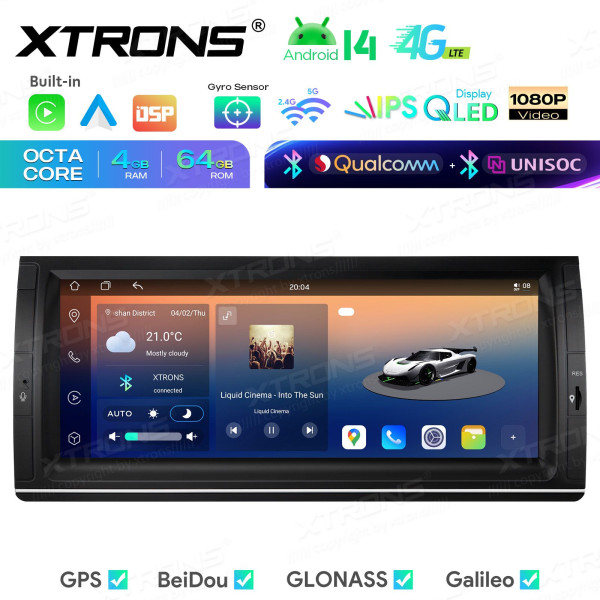 Xtrons | IM1453BH | BMW X5 E53 | Android 14 | 4 GB RAM | 64 GB | 10,25"