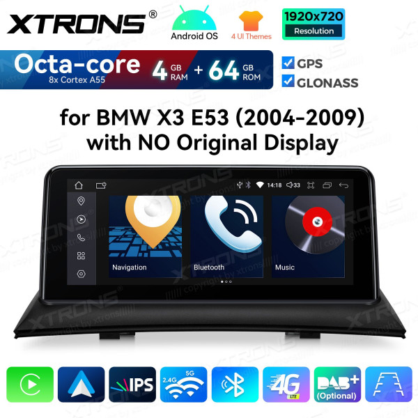 Xtrons | QDB10X3UNL | BMW X3 E83 | 4 GB RAM | 64 GB | 10,25"